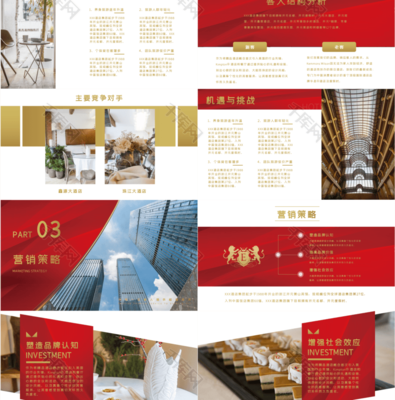 紅金大氣商務(wù)酒店?duì)I銷策劃方案PPT模板